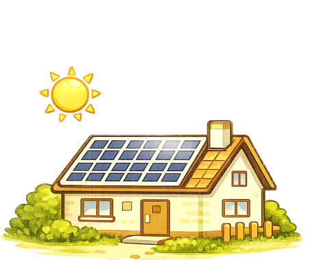 太陽光発電を導入した住宅